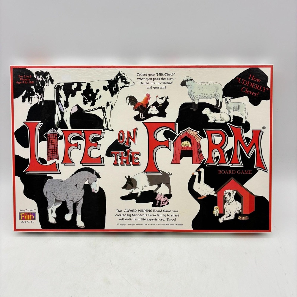 Life on the Farm Board Game COMPLETE 2004 W R Fun Games Farming Animals